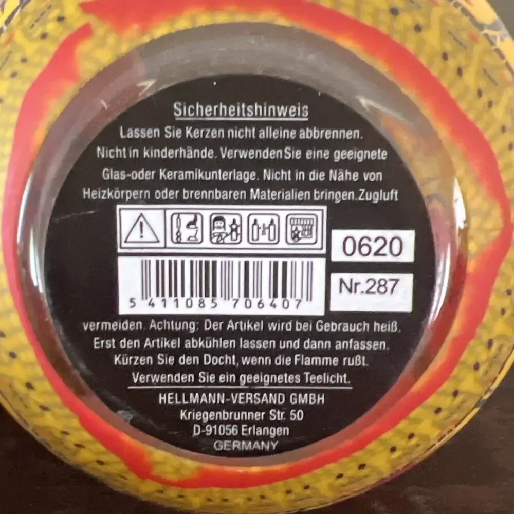 Leuchtglas Giraffe/Safari German Tealight Candle Holder, Hellmann-Versand